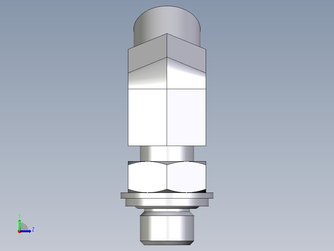 卡套式工业通用硬管接头EO_Adjustable_locknut_45_deg_elbow_VEE06LROMDCF左视图