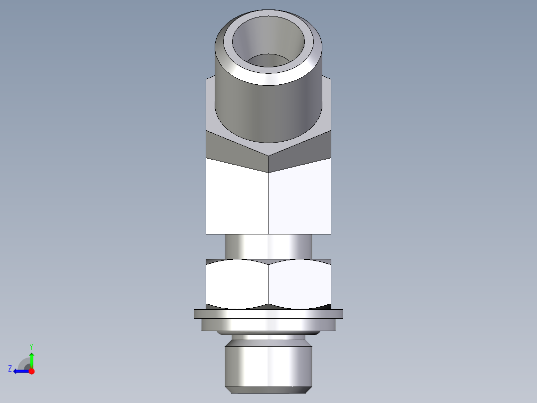 卡套式工业通用硬管接头EO_Adjustable_locknut_45_deg_elbow_VEE06LROMDCF右视图