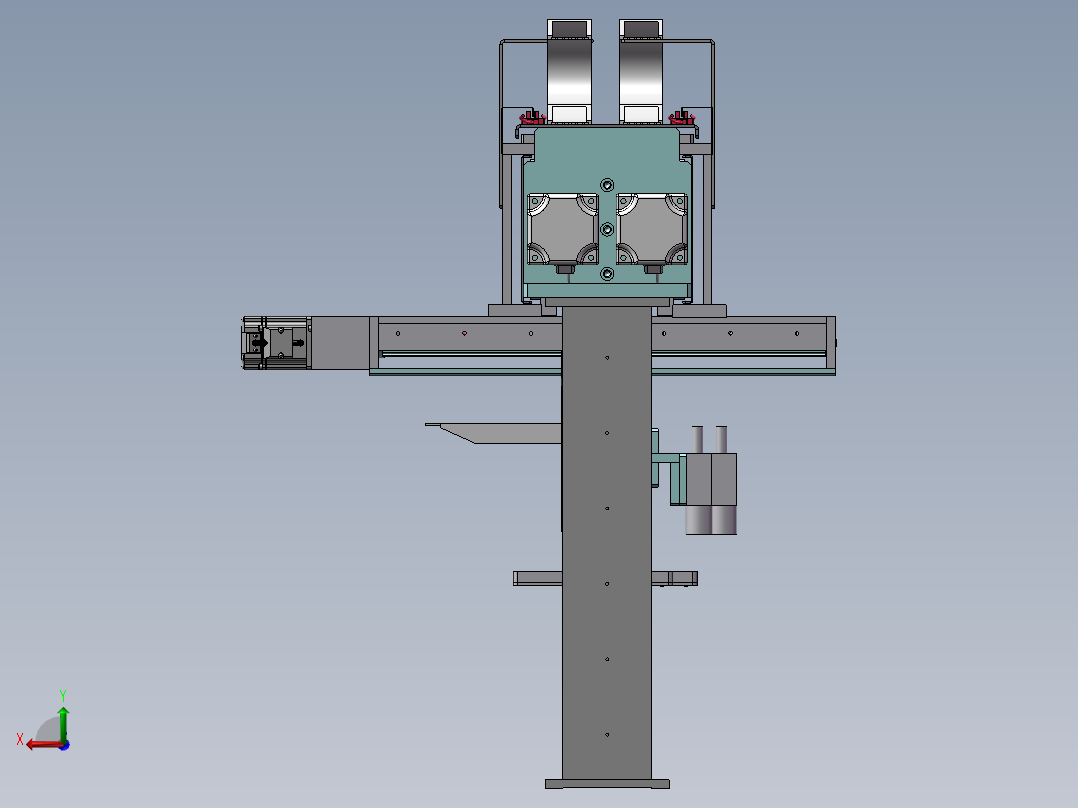 Y轴双移栽模组后视图