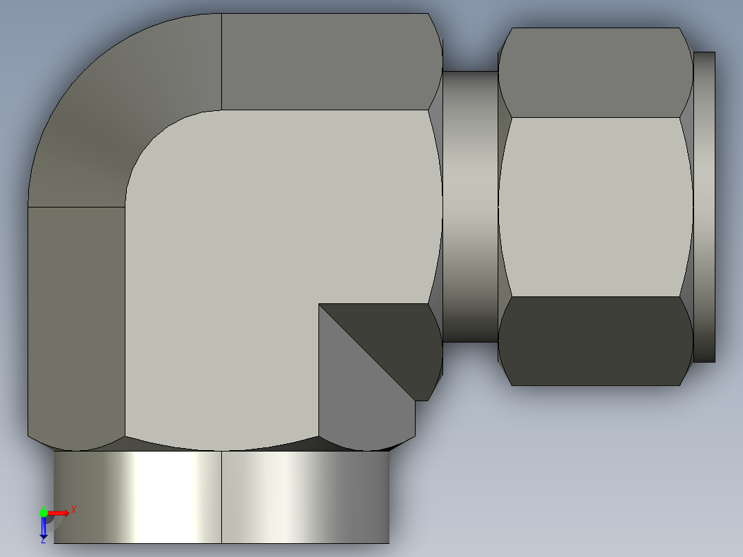 卡套式工业通用硬管接头16_dbu-s俯视图
