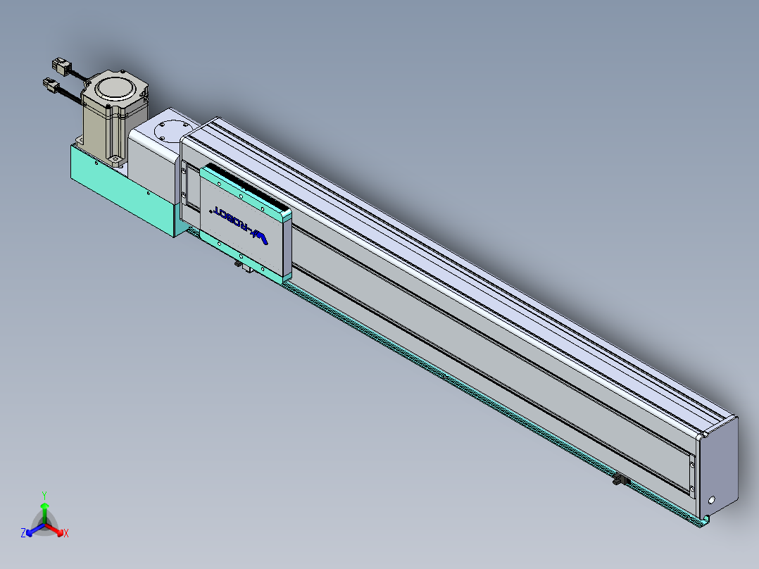 威洛博VBC同步带传动一无尘环境VBC14-L45-S700-BL-ZP75-C3正等轴测图