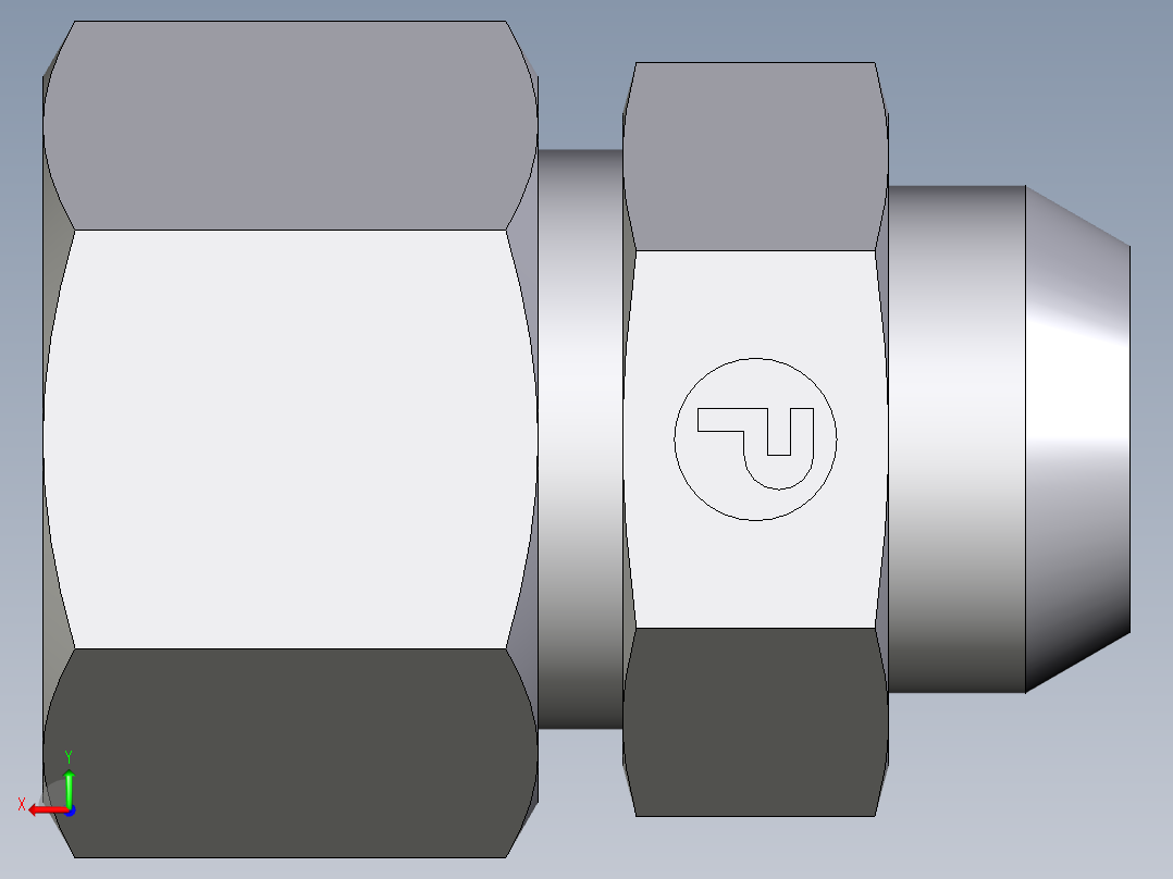 卡套式工业通用硬管接头EO_Weld_connector_AS16S后视图