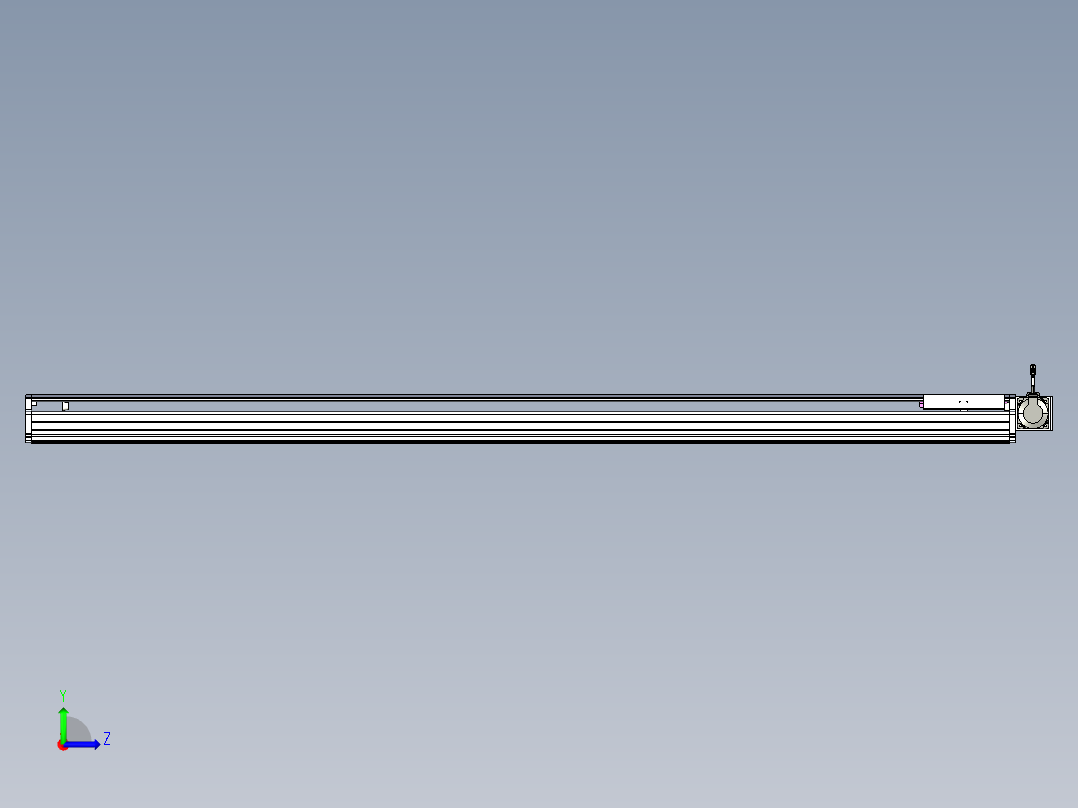 东锦同步带传动-直线滑台模组DH210B-L150-S2200-BL-P750W-C3左视图