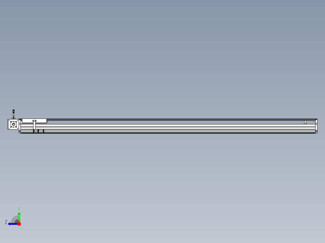东锦同步带传动-直线滑台模组DH210B-L150-S2200-BL-P750W-C3右视图