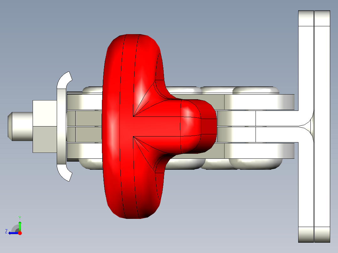 水平式夾鉗SSP(H)-3D多系列多零件图纸模型右视图