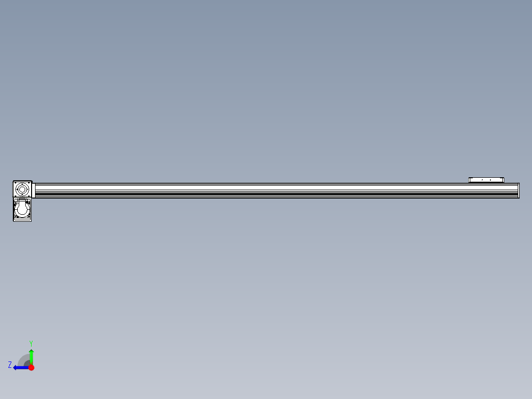 同步带全封闭直线模组TPA-HCB-105D-90-L1550-LP-Y-P20-N3右视图
