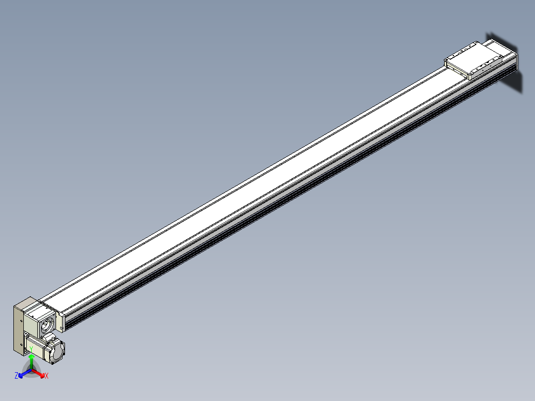 同步带全封闭直线模组TPA-HCB-105D-90-L1550-LP-Y-P20-N3正等轴测图
