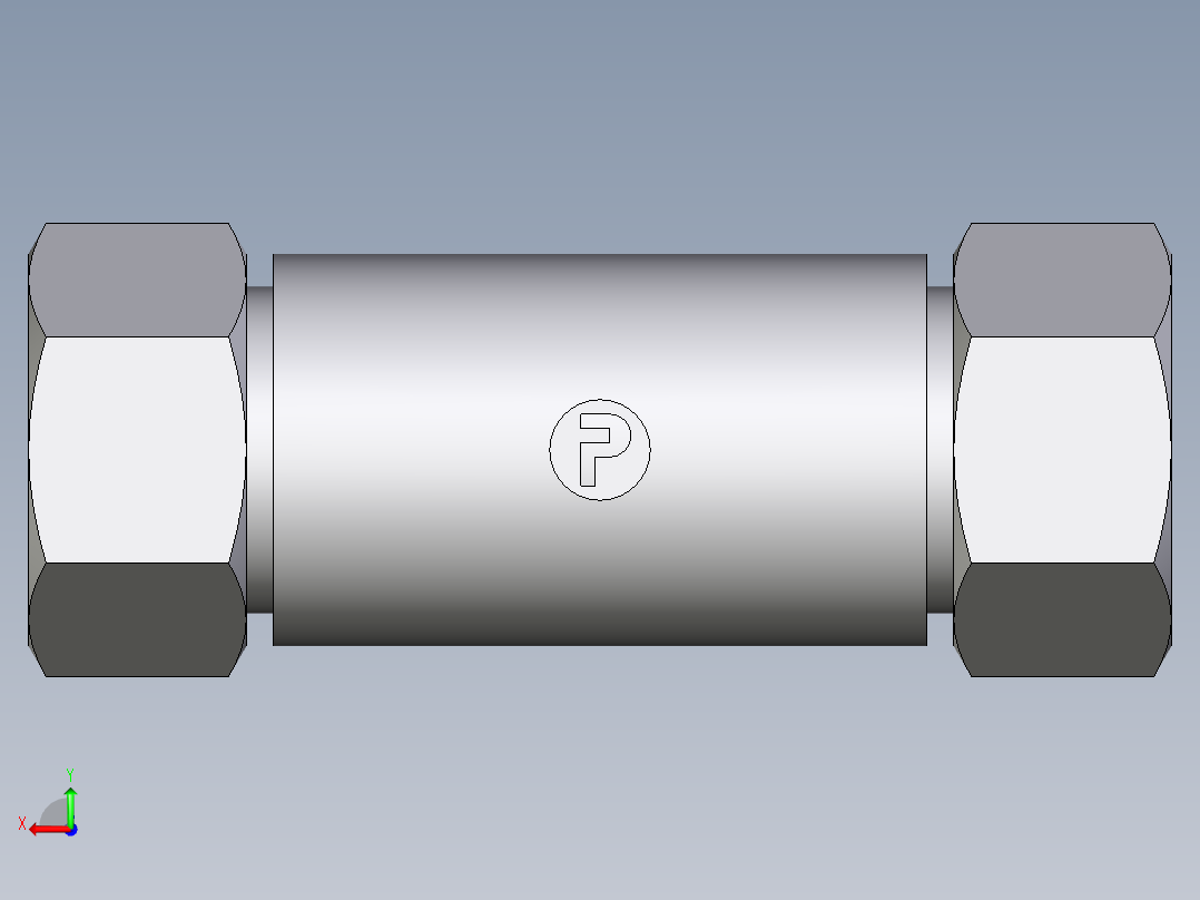 卡套式工业通用硬管接头EO_Weld_bulkhead_fitting_ESV22L71后视图