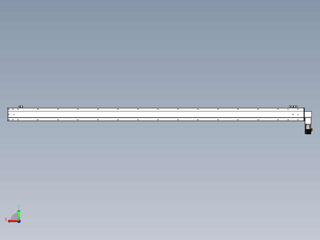 同步带滑台-半封闭B13-L90-S2700-L-P40-D3后视图