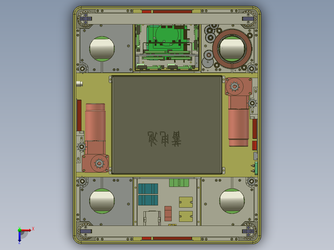 最薄AGV小车sw18可编辑俯视图