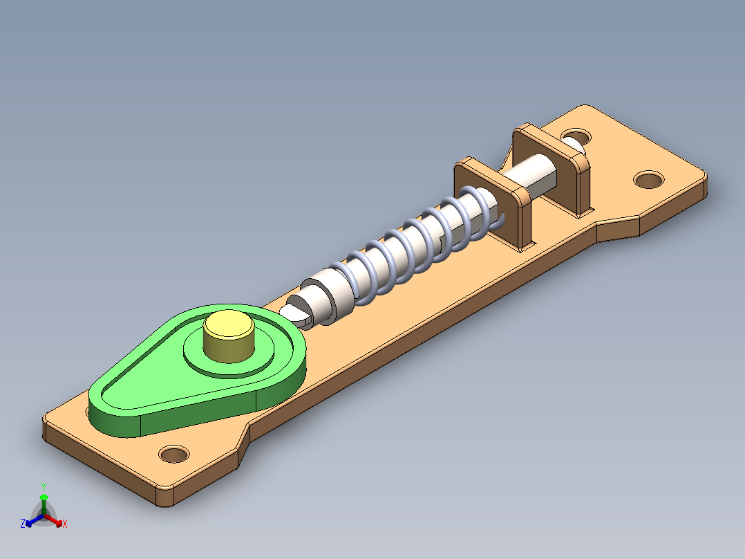 凸轮<span style='color: red'>从动</span>件3D数模图纸 Solidworks设计