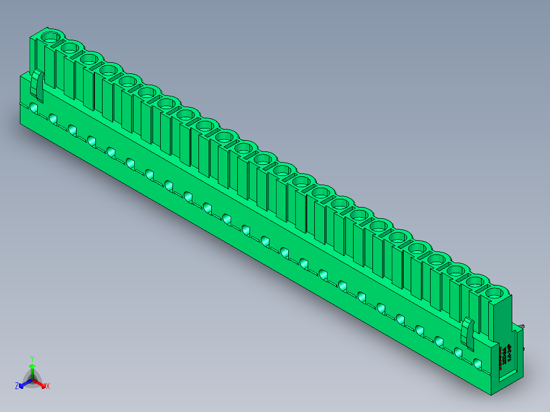 DEGSON 2EDG 系列 5.0mm 可插拔接线端子组-2EDGA-5.0-24P-14-00AH正等轴测图