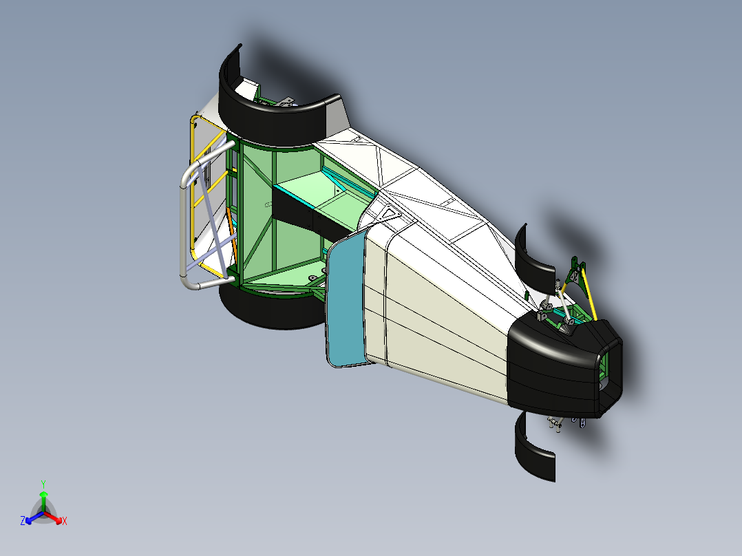 莲花7车体正等轴测图