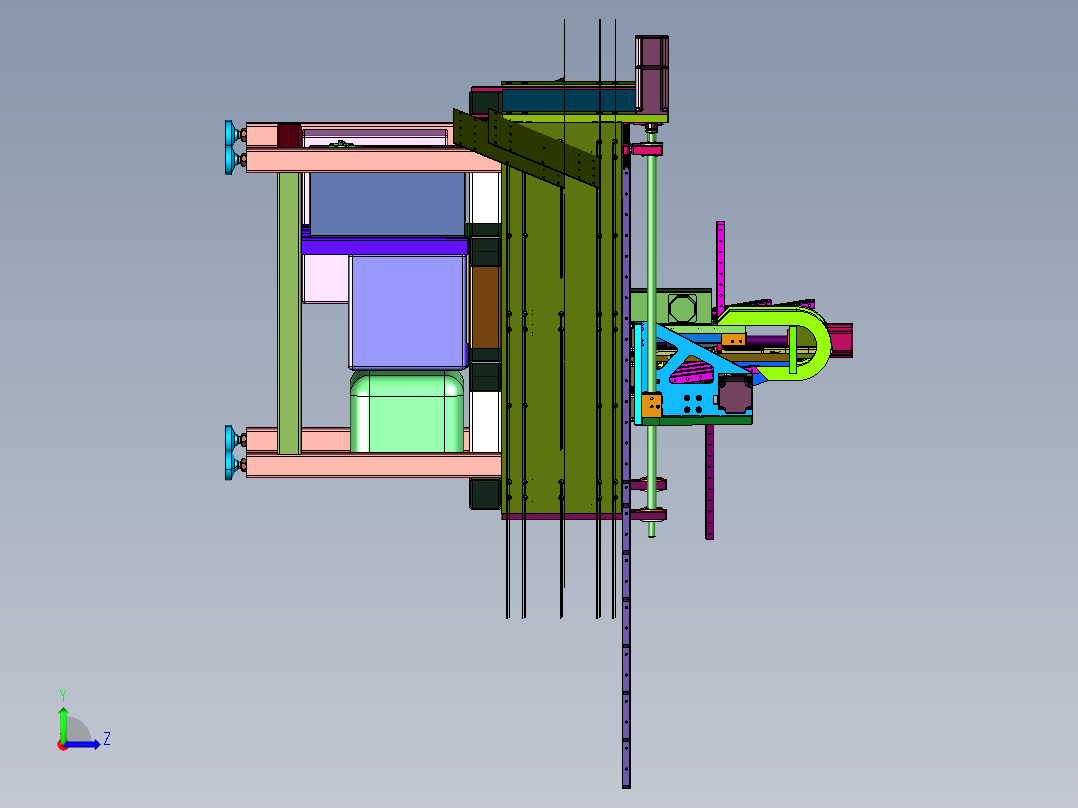 轻型金属切削机床左视图