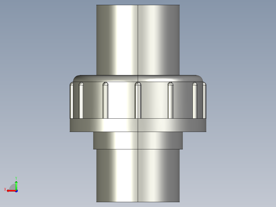 聚氯乙烯配件29-Sch80_Union T375_SxS_897-375-015_1.5in后视图