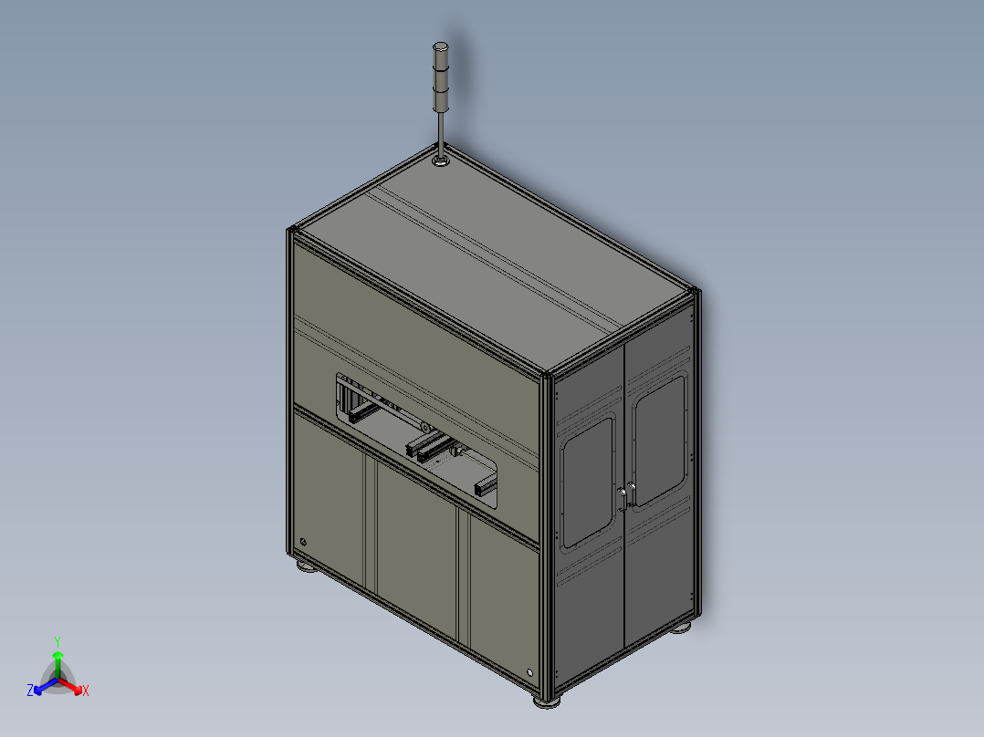 整机装配体正等轴测图