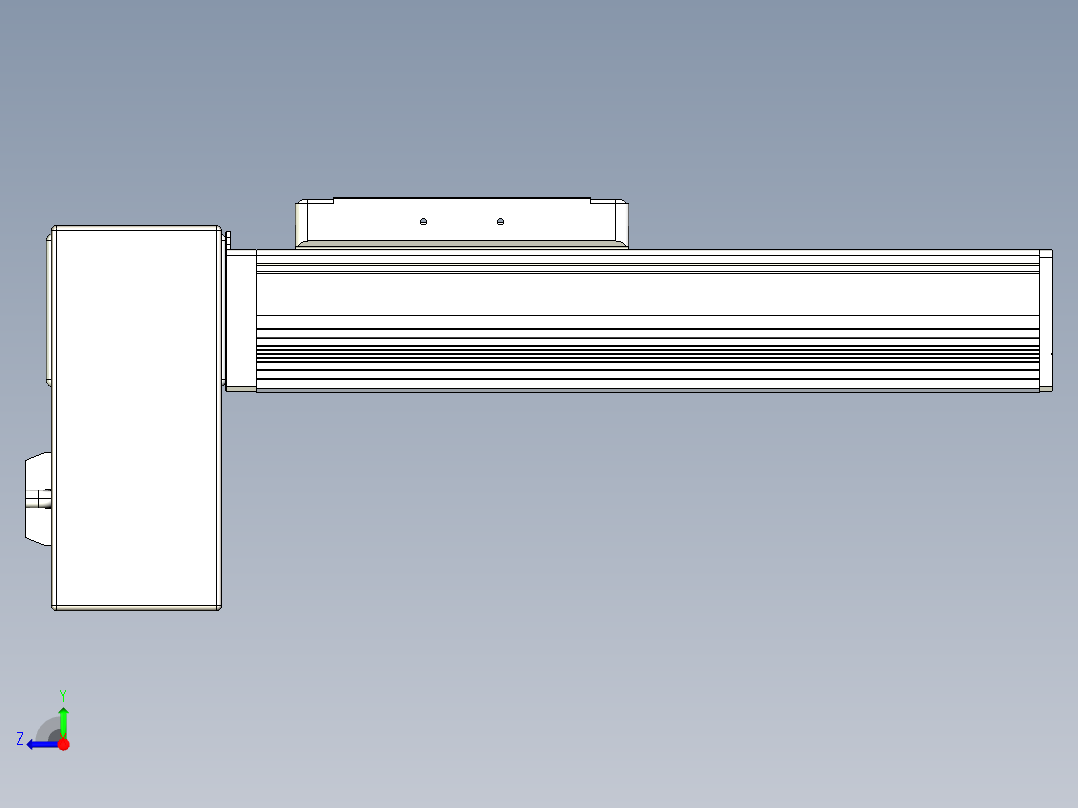 同步带全封闭直线模组TPA-HCB-105D-90-L100-RP-Y-P20-N3右视图