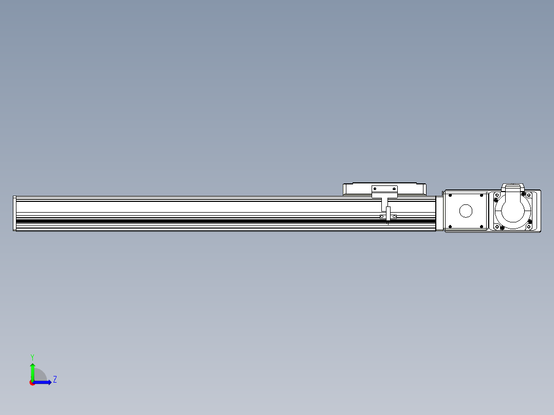 同步带全封闭直线模组TPA-HCB-105D-90-L450-MR-C-P20-N3左视图
