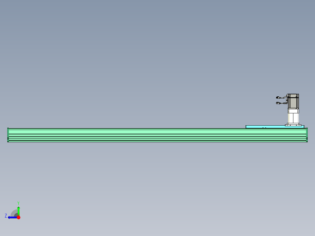 东锦齿条传动DH270G-L167-S1700-BU-减速机+750W右视图