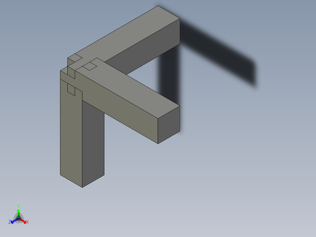 木制接头5正等轴测图