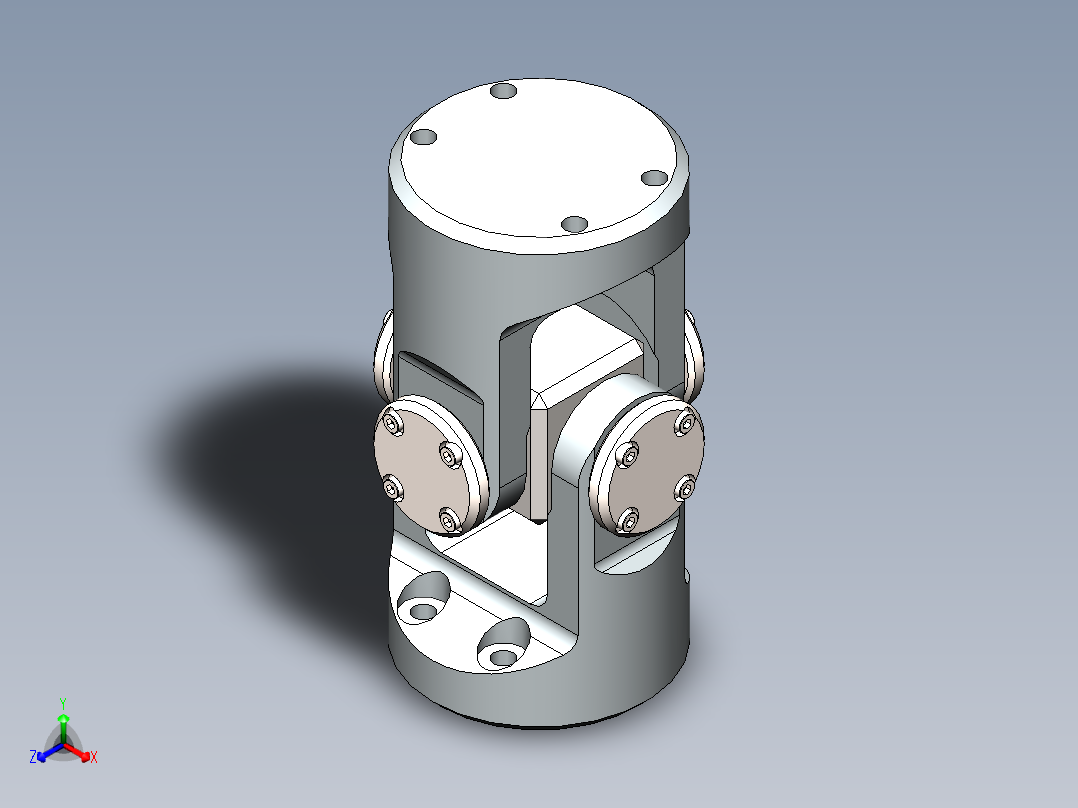 universal joint十字轴万向节3D数模图纸 Solidworks设计正等轴测图