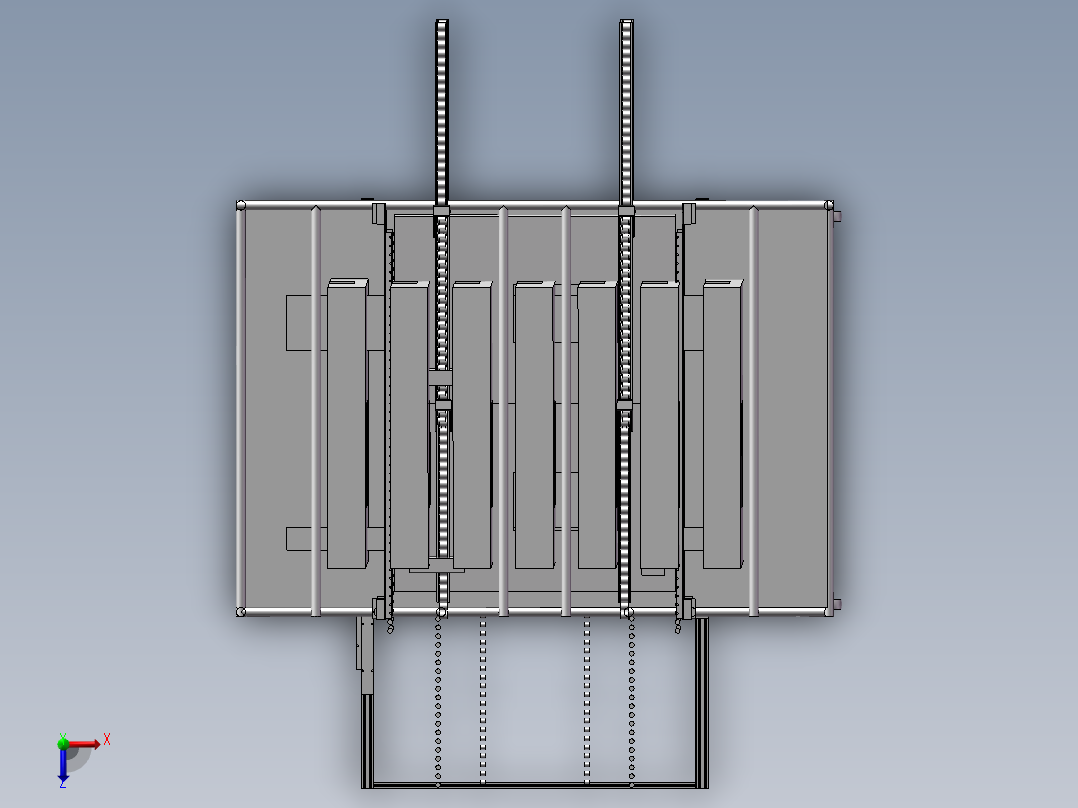 线棒车装配机俯视图