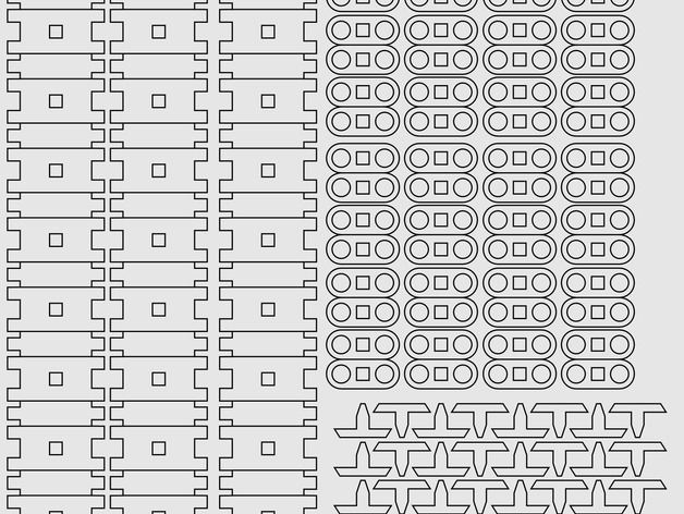 StuG III德国三号突击炮坦克模型图纸 激光雕刻 dxf svg格式