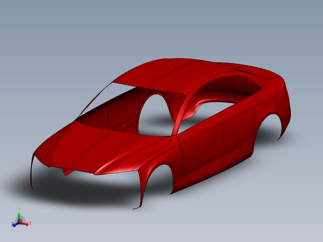 solidworks 奥迪A4<span style='color: red'>车</span><span style='color: red'>身</span>3d模型