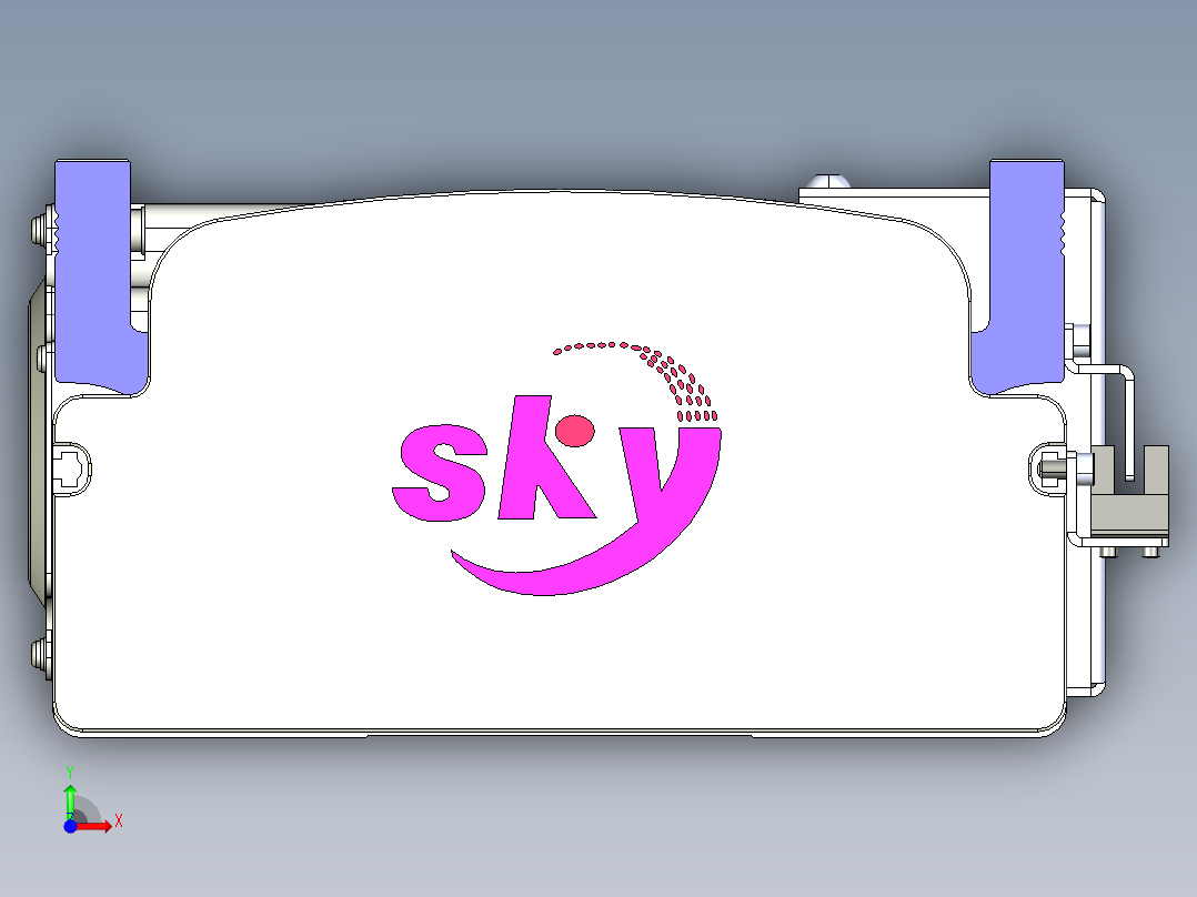 同步带滑台-半封闭B17H-L50-S1150-R-P75-D3前视图