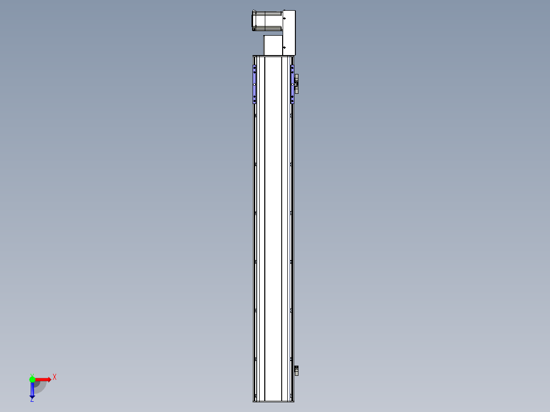 同步带滑台-半封闭B17H-L50-S1150-R-P75-D3俯视图