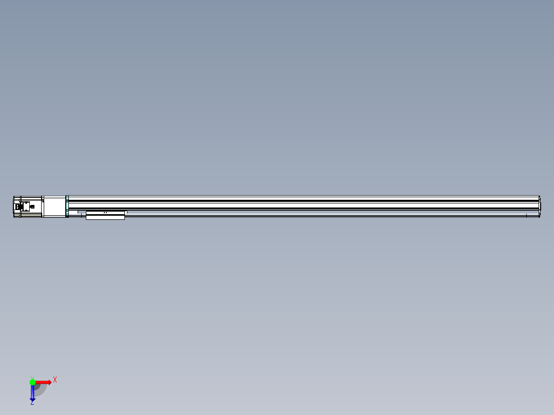 VF丝杆传动-一般环境VF14-Lxx-C-S1450-BC-ZP75-C3俯视图