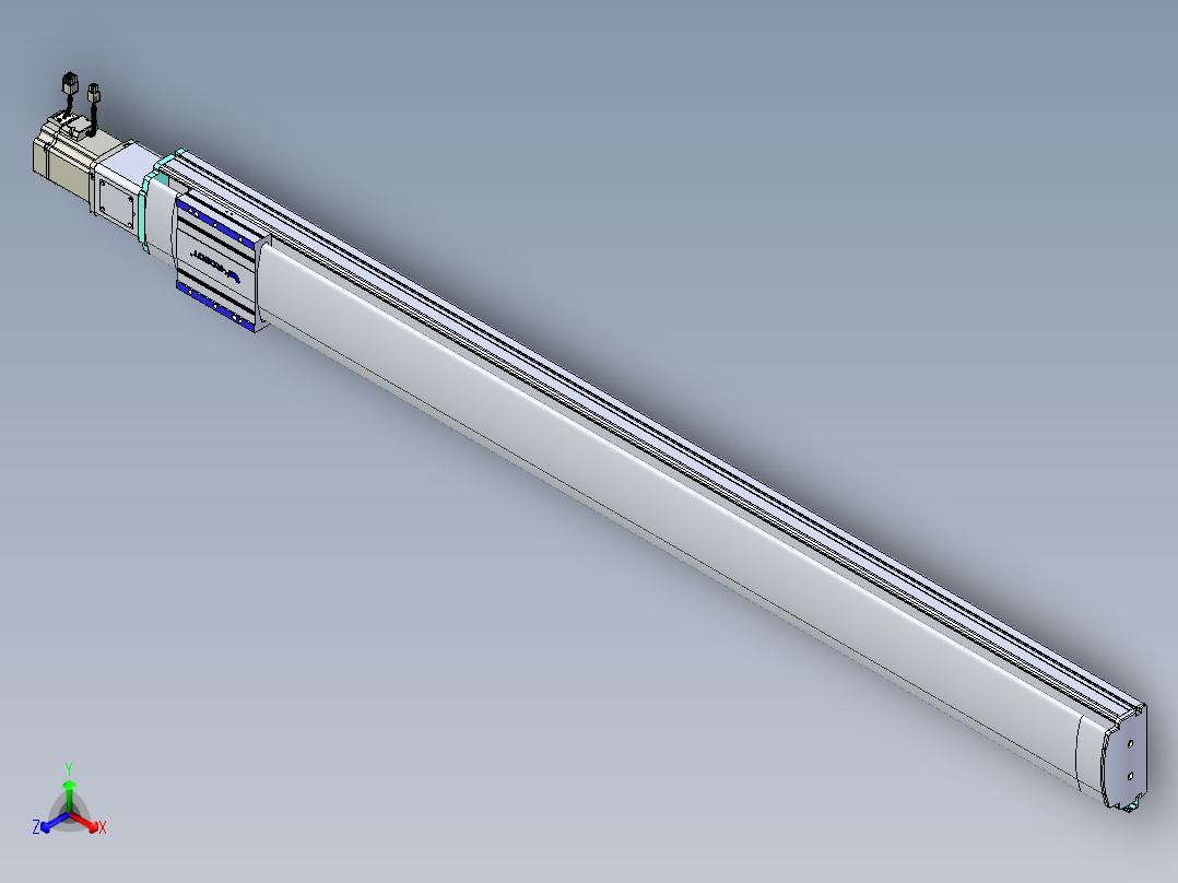 VF丝杆传动-一般环境VF14-Lxx-C-S1450-BC-ZP75-C3正等轴测图