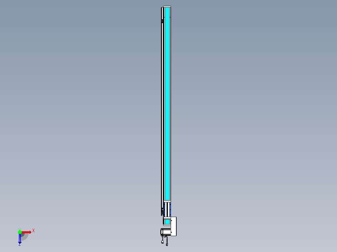 威洛博LB.GB同步带传动--欧规系列LB6A-L65-S1600-BL俯视图