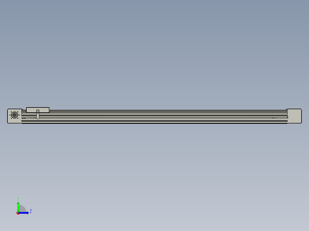 威洛博直线电机模组EB6-L140-S1300-光轴左视图