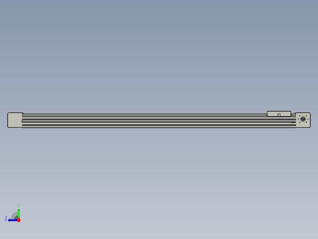 威洛博直线电机模组EB6-L140-S1300-光轴右视图