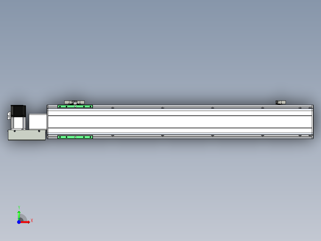 同步带滑台-半封闭B13H-L45-S800-L-P40-D3前视图