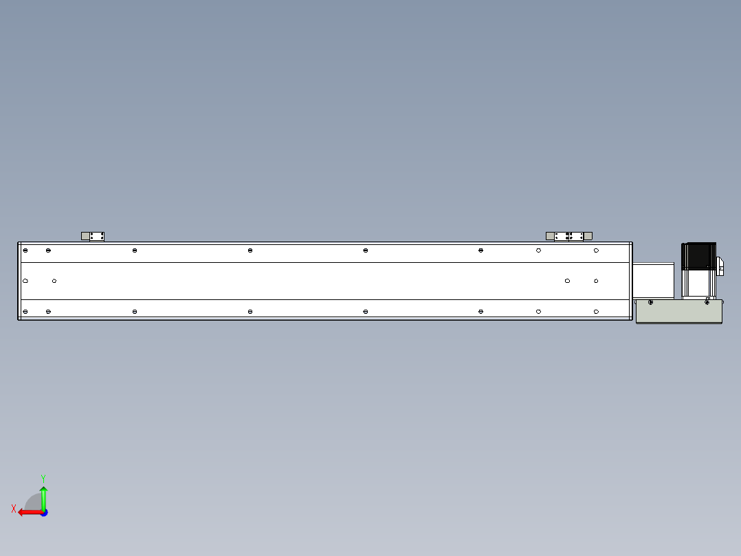 同步带滑台-半封闭B13H-L45-S800-L-P40-D3后视图