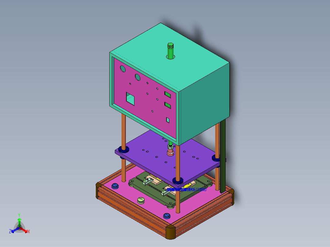 桌上型热熔机3D图纸 非标自动化设备3D图纸3D模型