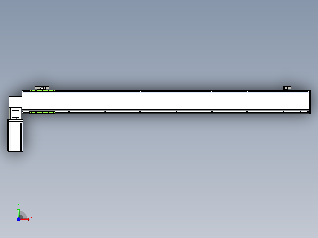 同步带滑台-半封闭B13-L90-S1350-L-Z86-D3前视图