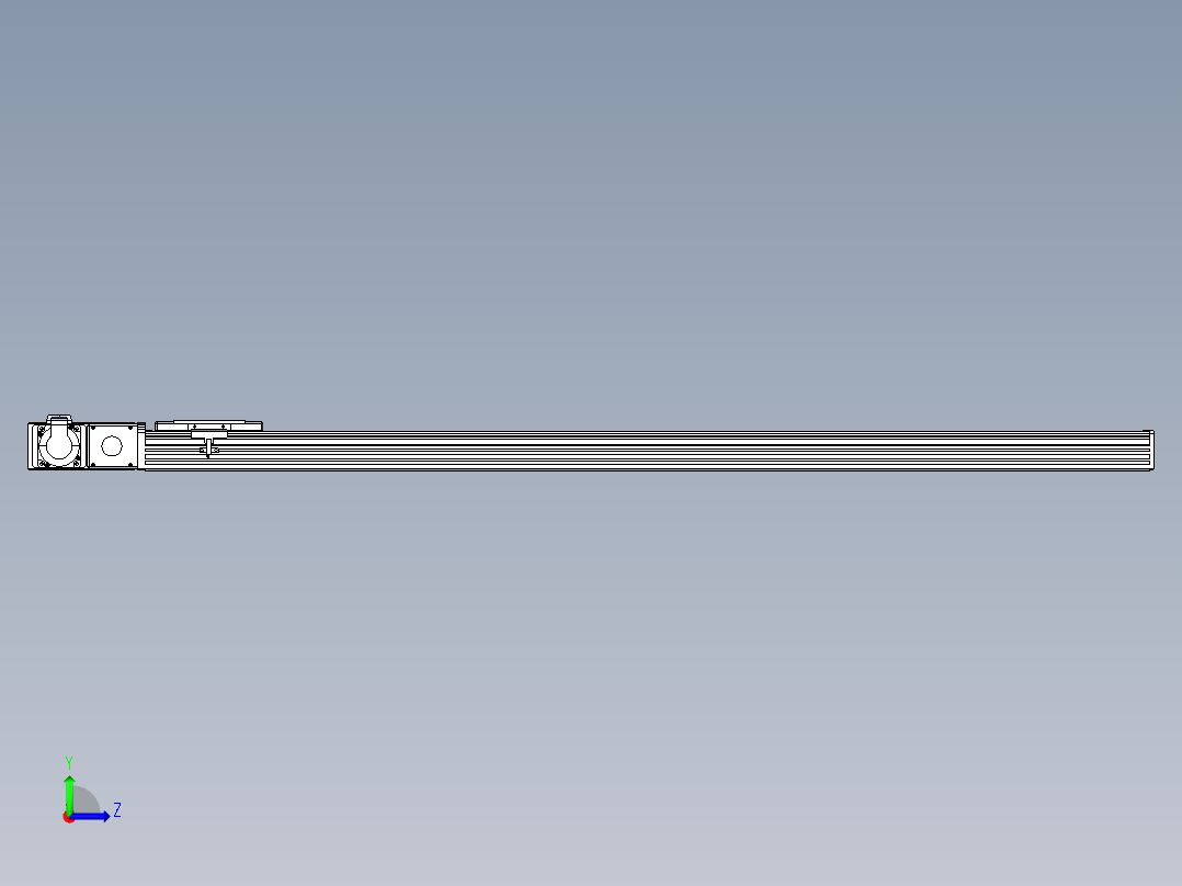 同步带全封闭直线模组TPA-HCB-110D-90-L1200-ML-Y-P40-N3左视图