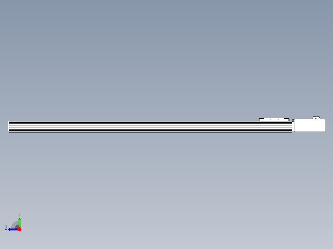 同步带全封闭直线模组TPA-HCB-110D-90-L1200-ML-Y-P40-N3右视图
