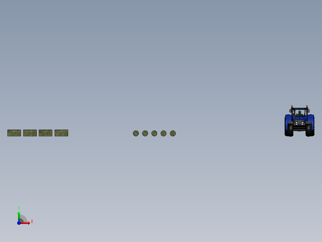 荷兰装载机拖拉机前视图