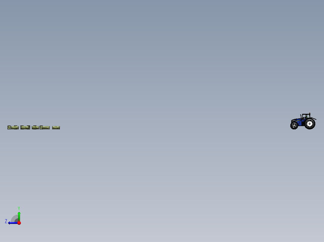 荷兰装载机拖拉机右视图