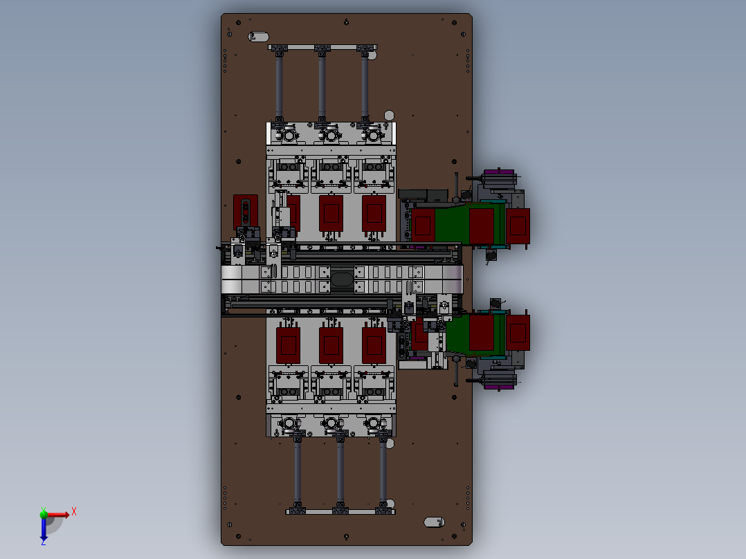 手机电池压合机sw18俯视图