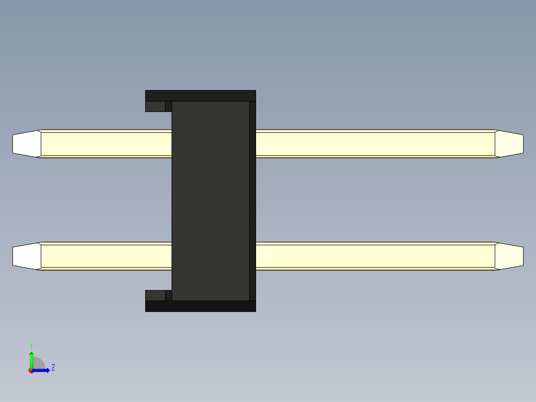 彩色公头100mil（2.54mm）系列-DS1021_black_2x24p_100mil_Type1_rev1.0左视图