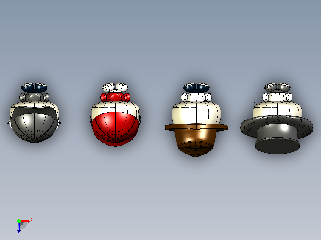 原创小可爱角色俯视图