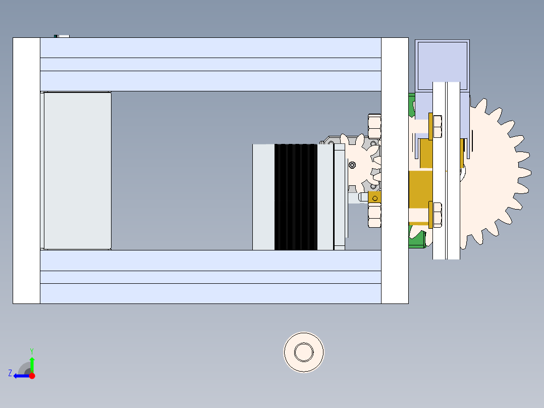 数控折弯机右视图