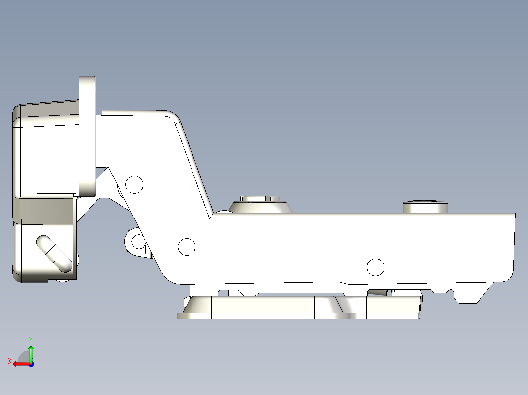 木制家具铰链后视图
