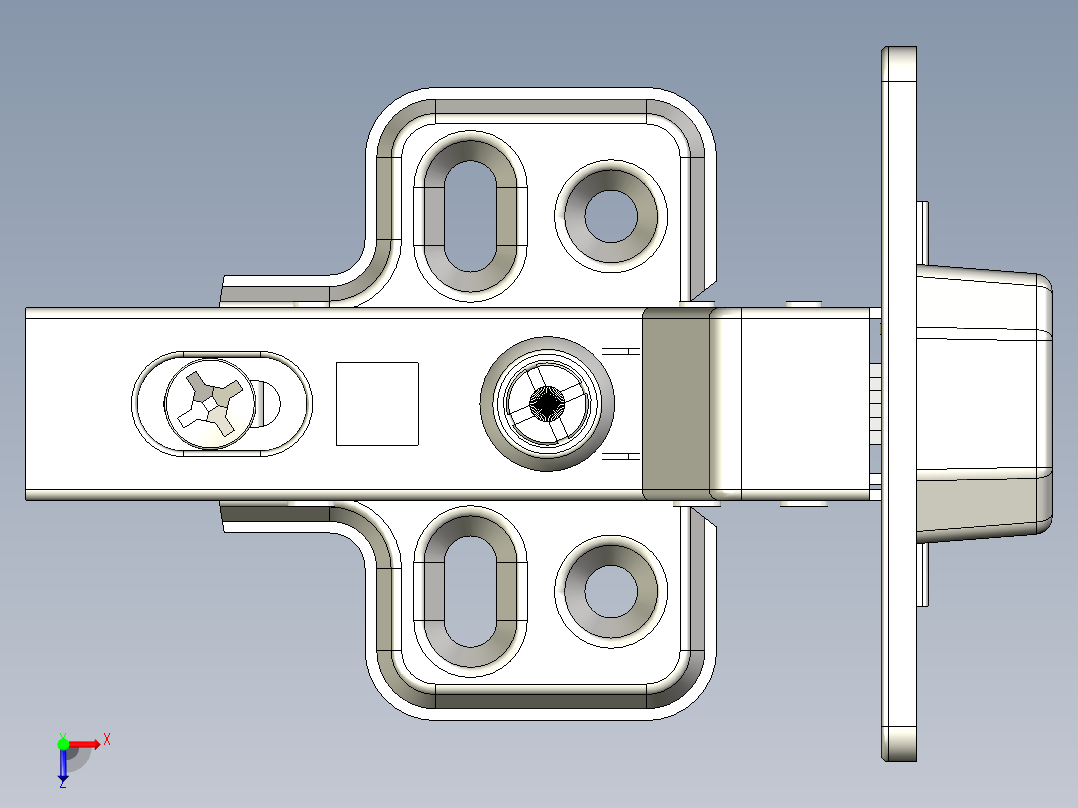 木制家具铰链俯视图