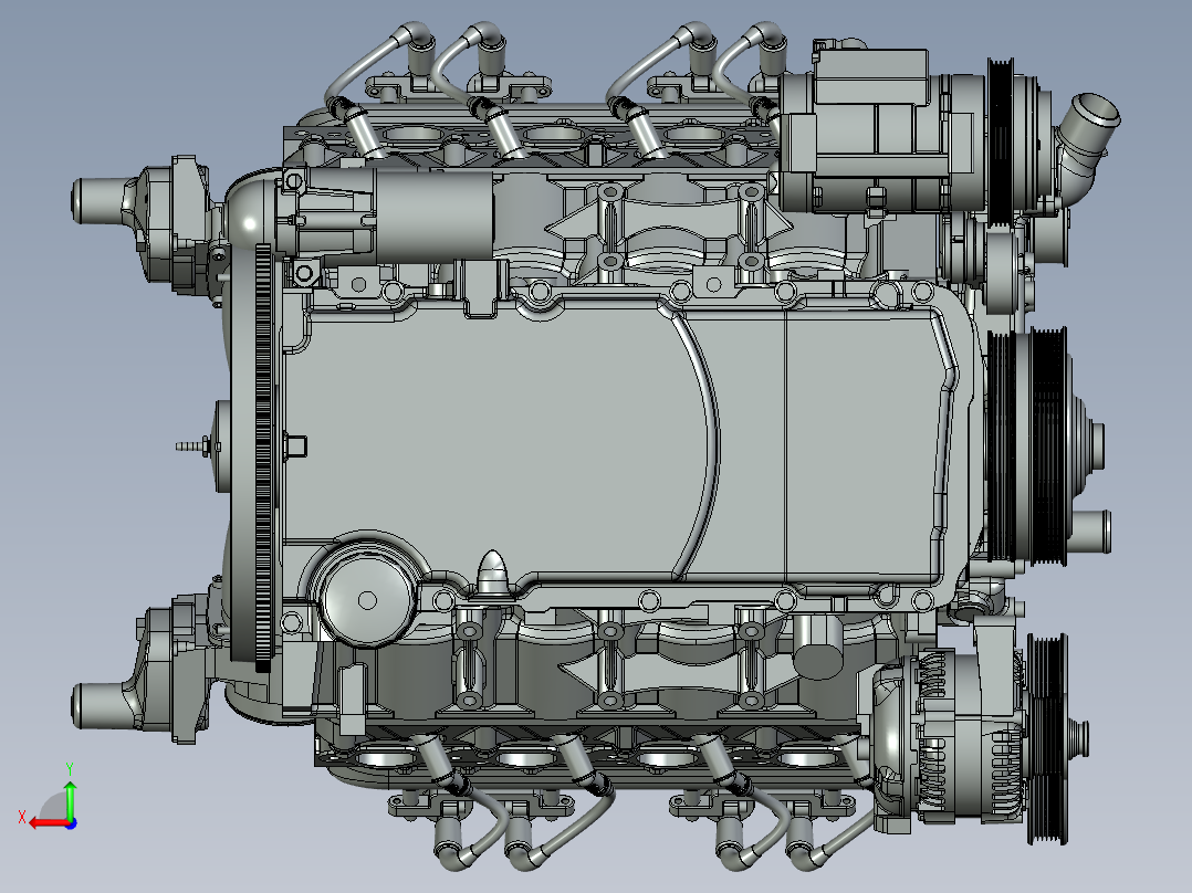 LLXX发动机后视图